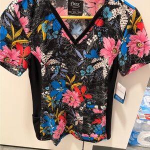 Cherokee Floral Women's Blouse - Black, Pink, Blue